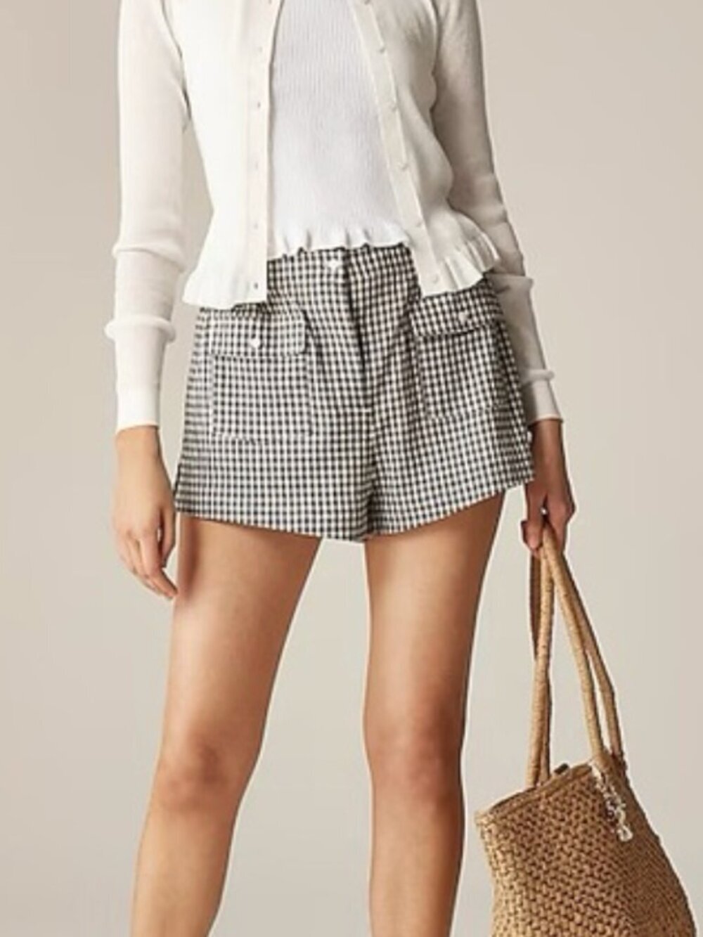 J. Crew Mini Boxer Cotton Short in Gingham